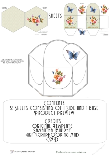 Hexagon Box Bunch & Butterflies Happy Birthday mini kit