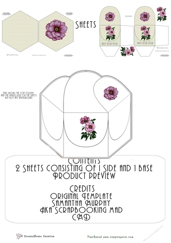 Hexagon Box Peonies Just for You mini kit
