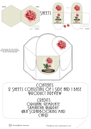 Hexagon Box Magical Rose Happy Mothers Day mini kit