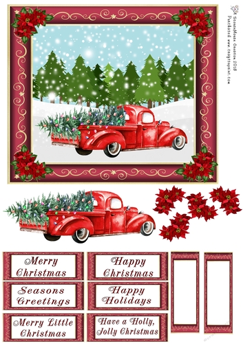 The Little Red Christmas Truck Quick Card