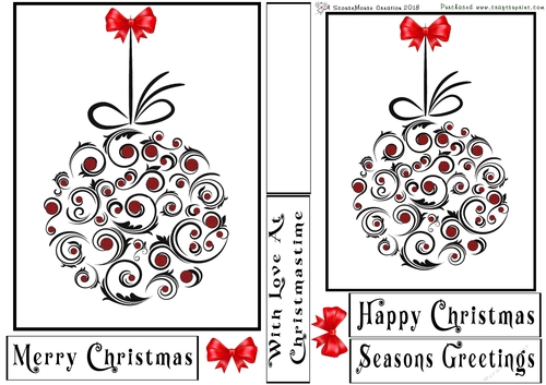 Red Glitter Baubles with bow