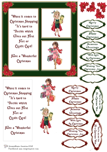 Christmas shopping Quick Card