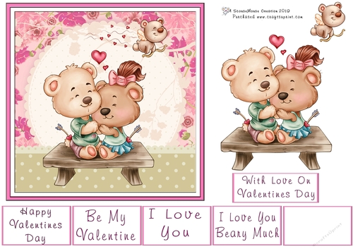 I Love you Beary Much Quick Card