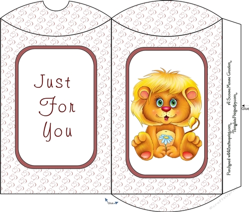 Lion with Daisy Pillow Box Just For You