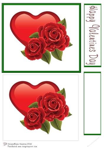 Heart and Roses Valentine Quick Card