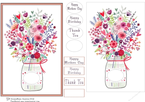 Jar of flowers Quick Card