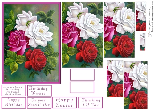 Roses Pyramid Multi Greetings