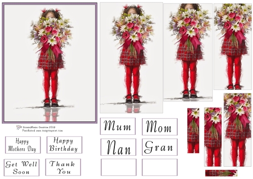 Girl with Flowers Pyramid