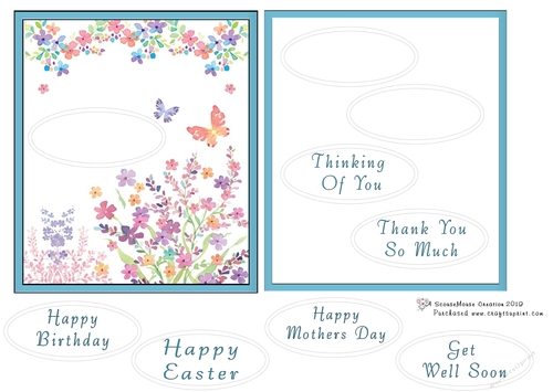 Quick Card Flowers and Butterflies
