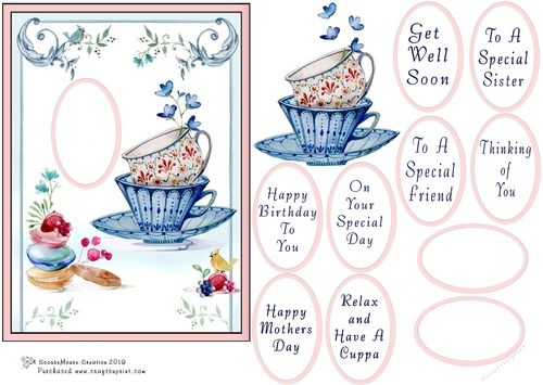 Quick Card Floral Cuppa