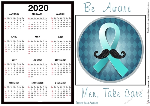 2020  Calendar Prostate Cancer awareness