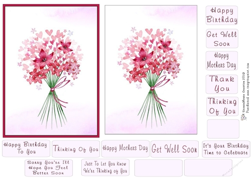Bunch of flowers Multi sentiment Quick Card