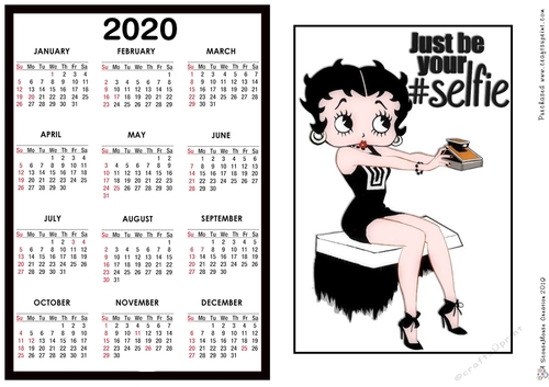 2020 Calendar -  Landscape Betty be your selfie