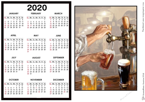 2020 Calendar -  Landscape Mines a Pint!