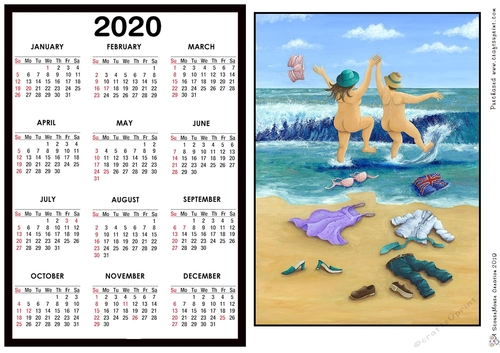 2020 Calendar -  Landscape Taking the plunge!