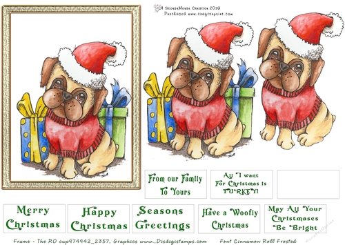 Woofly Christmas Quick Card