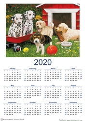 2020 calendar portrait Cart of Cuteness
