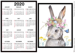 2020 Calendar - Landscape Bad Hare Day