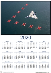 2020 calendar portrait Last flight of the vulcan
