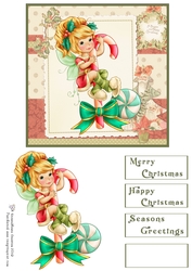 Candy Cane Fairy Quick Card