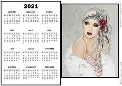 2021 Calendar -  Landscape DECO BEAUTY 2A