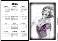 2021 Calendar - Beauty in purple