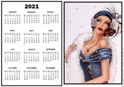 2021 Calendar Vision in Blue