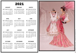 2021 Calendar Pretty in Pink Deco