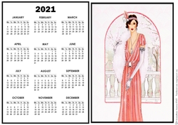 2021 Calendar Pretty in Peach