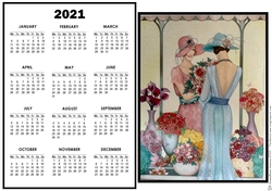 2021 Calendar Shopping for Flowers