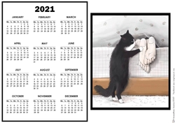 2021 Calendar Wakey Wakey