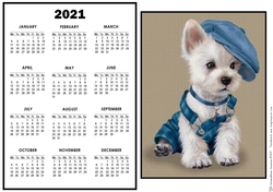 2021 Calendar Wee Jocky