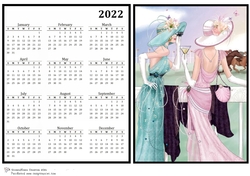 2022 Calendar A Day at the RacesThis is a single sheet calendar for 2022