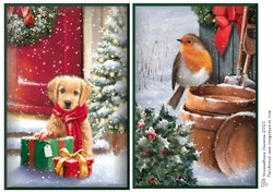 Pup with Present and Robin Toppers