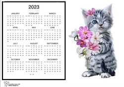 2023 Cat Wink calendar