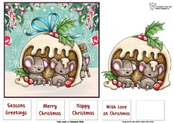 Christmas Pudding Mice