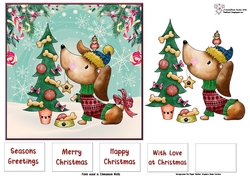 Sausage Dog Decorating the Tree