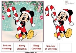 Mickey with Candy Cane