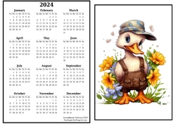 2024 calendar Ducky Daffs 2