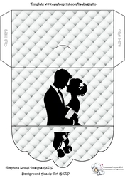 Wedding Silhouette 04 Padded Money Wallet
