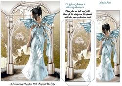 Aqua Fae Bookmark card