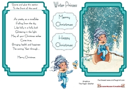 Winter Princess With Verse Card