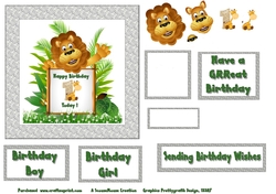 Lion 1st Birthday Sheet