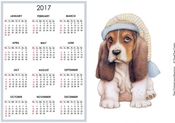 Ready for Bed Beagle Calendar