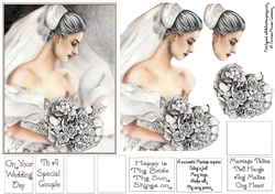 Pensive Bride Decoupage