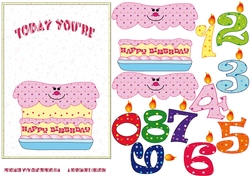 Today Youre Birthday cake with numbers for any age