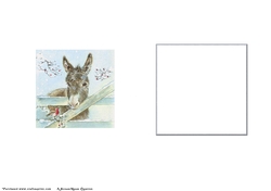 Little Christmas Donkey blank insert
