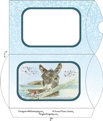 Little Christmas Donkey Pillow Box