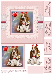 Valentine Basset Hound Quick card