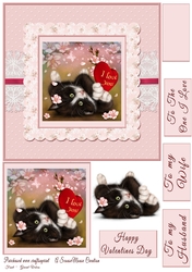 Valentine I Love You Kitty Quick card